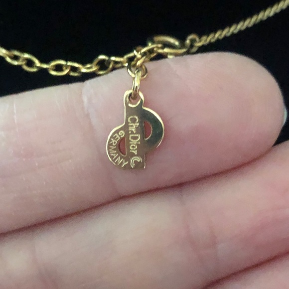 Vintage Host Pick Rare Gold Christian Dior CD Logo Necklace - Picture 6 of 7